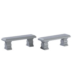 Lemax Village Collection Plaza Bench, set of 2 #74236