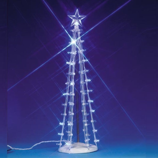 LEMAX Lighted Silhouette Tree Blue Large #74657