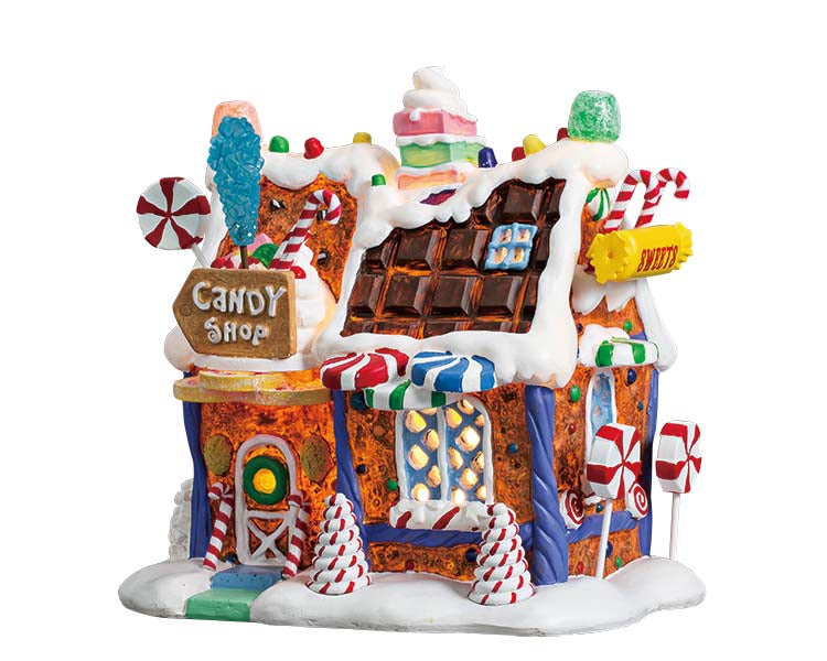 Lemax The Candy Shop Lighted Building Battery Operated 4.5V #75181