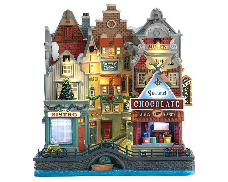 Lemax Seaside Christmas Lighted Facade, Battery Operated #75196