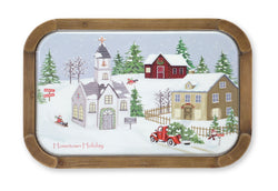 Church with House and Truck Christmas Wall Decor