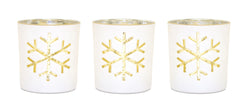 Set of 3 Snowflake Tea Light Holder