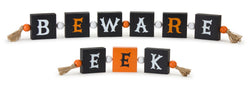 Set of 2 Wooden Halloween Sign