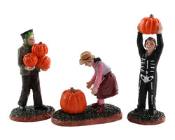 Lemax Village Collection Pumpkin Pickers, Set of 3 #82565