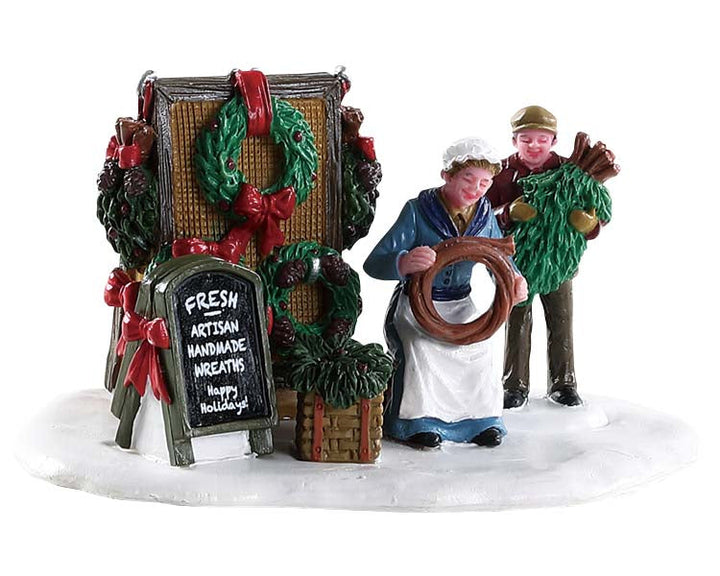Lemax Village Collection Handmade Wreaths Table Accent #83362