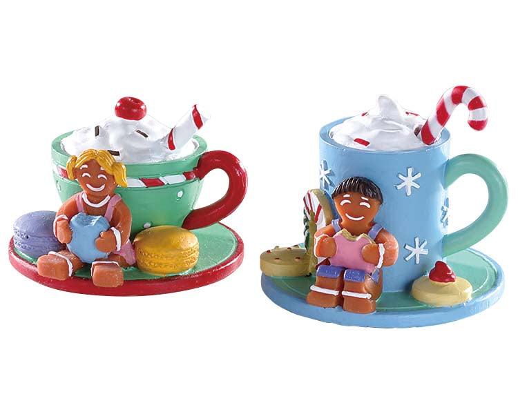Lemax Cocoa and Cookies Table Accent Set of 2 #83383