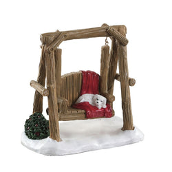 Lemax Village Collection Rustic Log Swing #84363