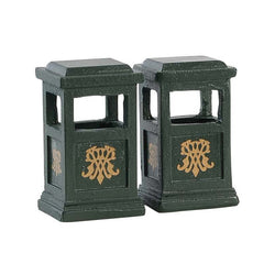 Lemax Village Collection Green Trash Can, Set Of 2 #84386