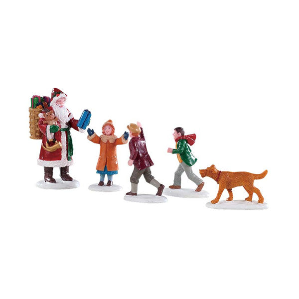Lemax Village Collection Papa Christmas!, Set of 5 #92745