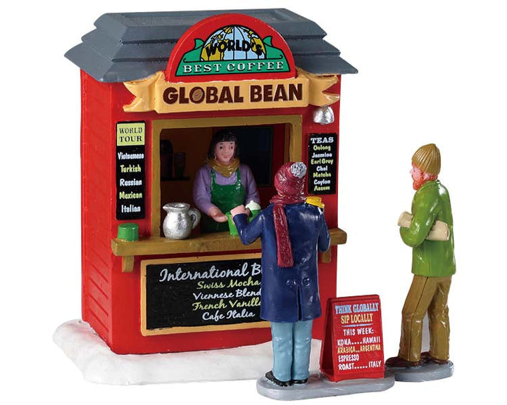 Lemax Village Collection Global Bean Coffee Kiosk #93439