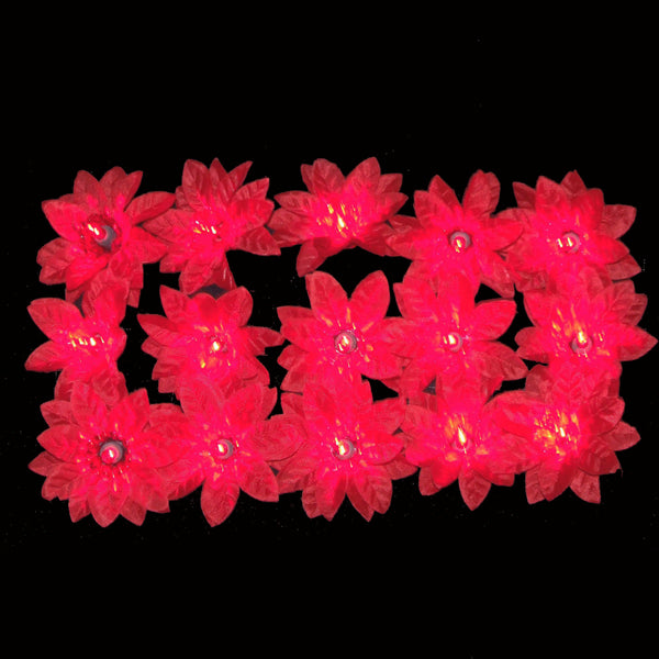 Kurt Adler 35-Light Red Poinsettia Light Set