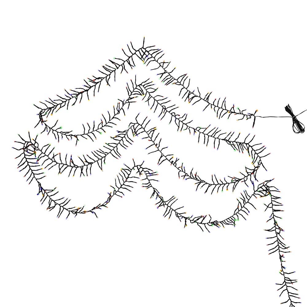 Kurt Adler CUL 1000-Light 33-Foot Cluster Garland with Multi-Color 3MM LED Bulbs