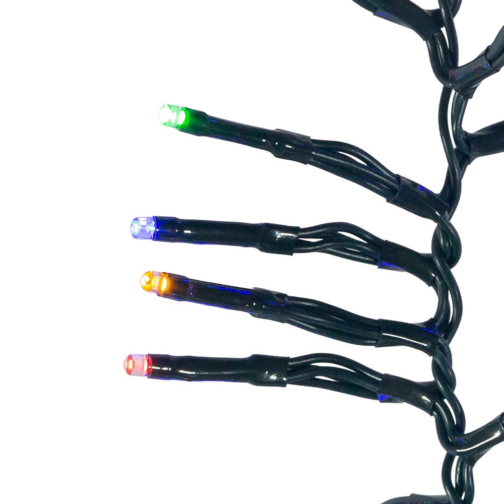Kurt Adler CUL 1000-Light 33-Foot Cluster Garland with Multi-Color 3MM LED Bulbs