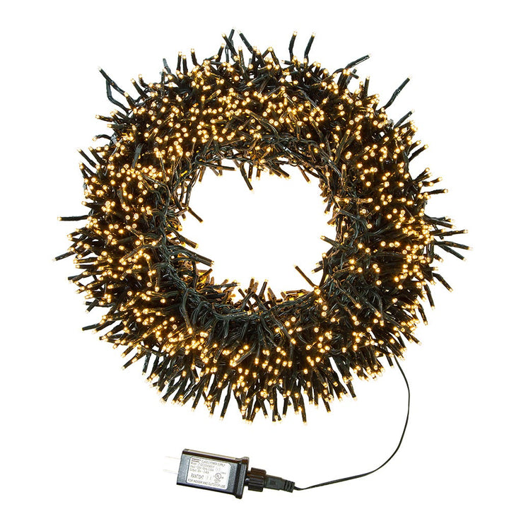 Kurt Adler 2000-Light 65-Foot Cluster Garland with Classic White LED  Lights