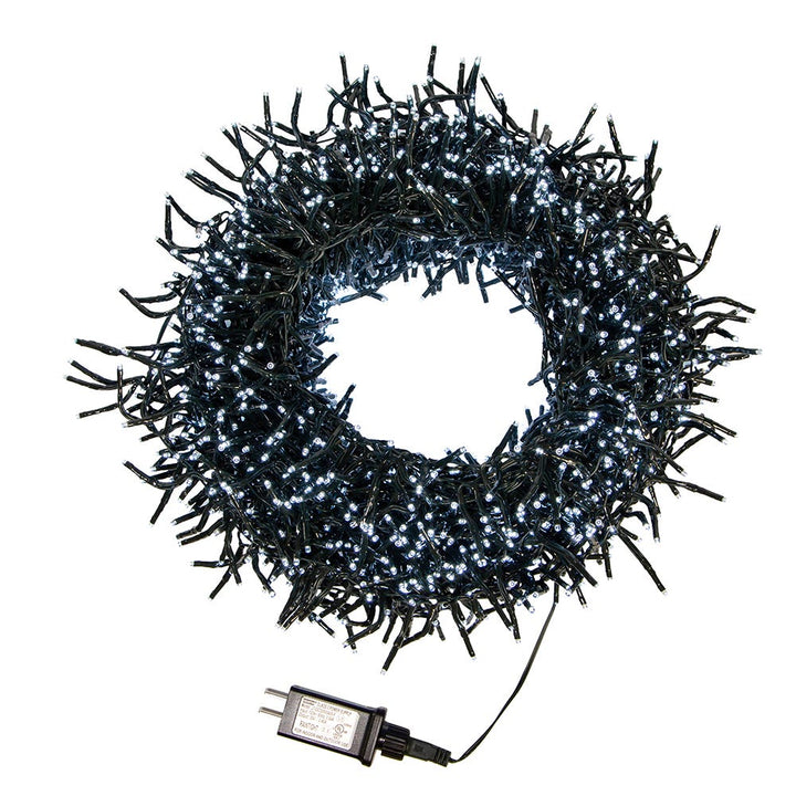 Kurt Adler 2000-Light 65-Foot Cluster Garland with Cool White LED Lights