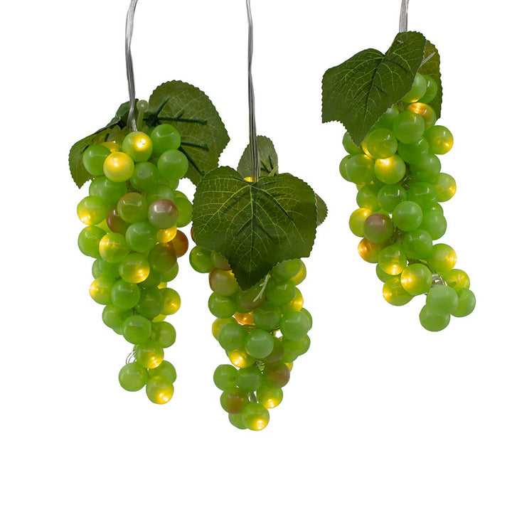 Kurt Adler 100-Light Green LED Grape Light Set with 5 Grape Bunches