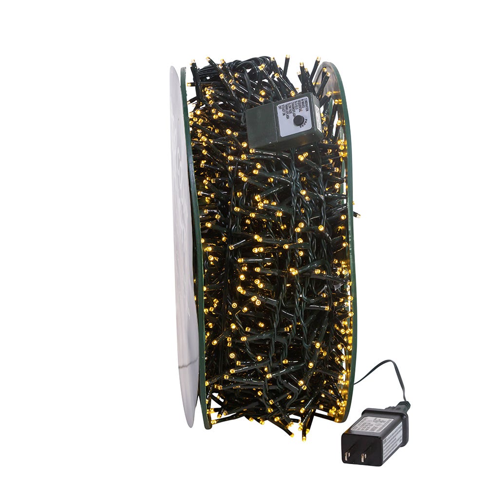 Kurt Adler 1800Light 148Foot Warm White LED Rice Light Set AD1036WW House of Holiday