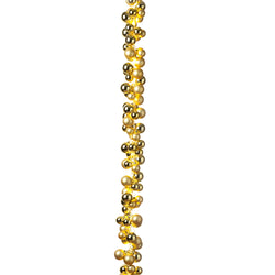 58.5-Inch Long Electric Gold Lighted Ornament Strung Garland