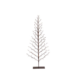 5 Foot Tall Brown Pre Lit Tree, 112 Warm White LEDs