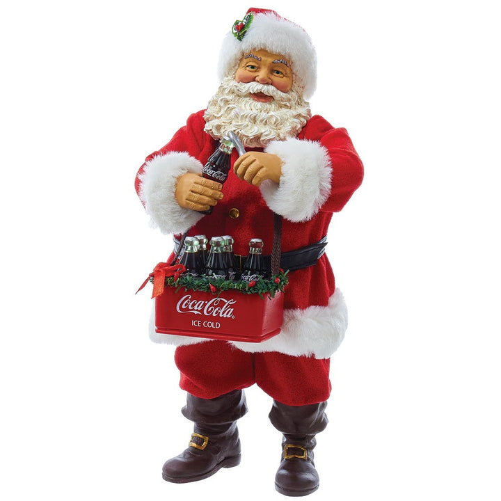 Kurt Adler 10-Inch Santa Opening Coke Tablepiece