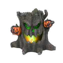 Lighted Spooky Smoking Tree, Electric Creepy Halloween Decor
