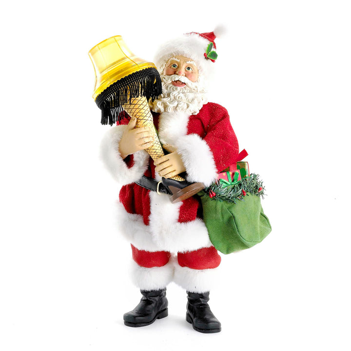 Kurt Adler 10-Inch Leg Lamp Fabriché Santa with Light