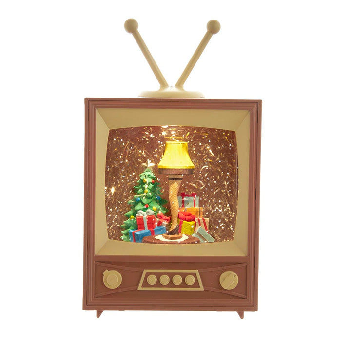 Kurt Adler 8.5-inch A Christmas Story Battery-Operated LED Musical Television Table Piece