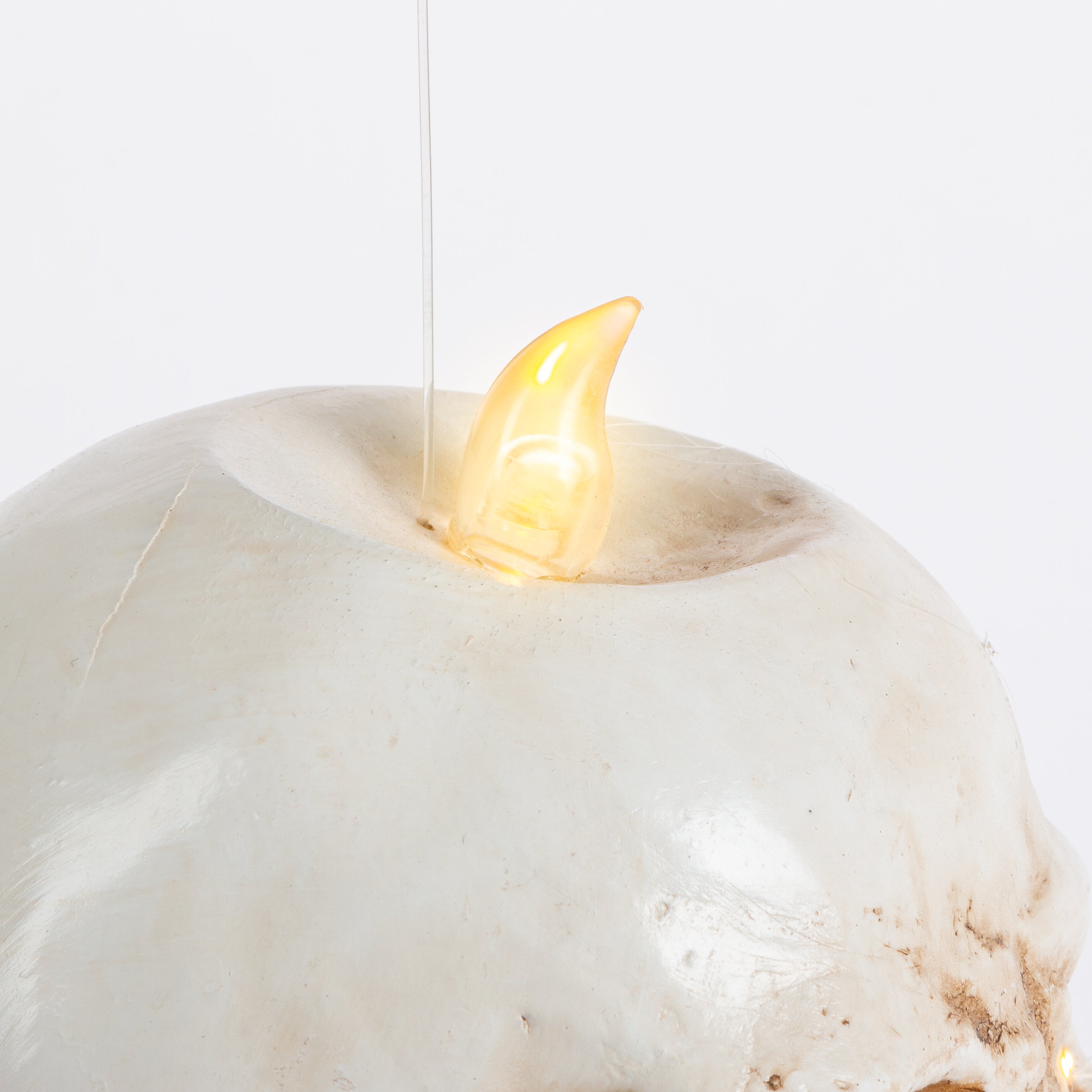 Set of 4 Floating Halloween Skull Candles with Remote, Timer