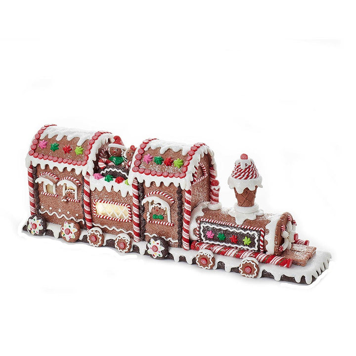 Kurt Adler 19.5-Inch Battery-Operated Gingerbread LED Train Tablepiece