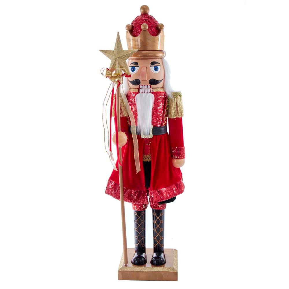 Kurt Adler 32-Inch Plastic Red and Gold King Nutcracker