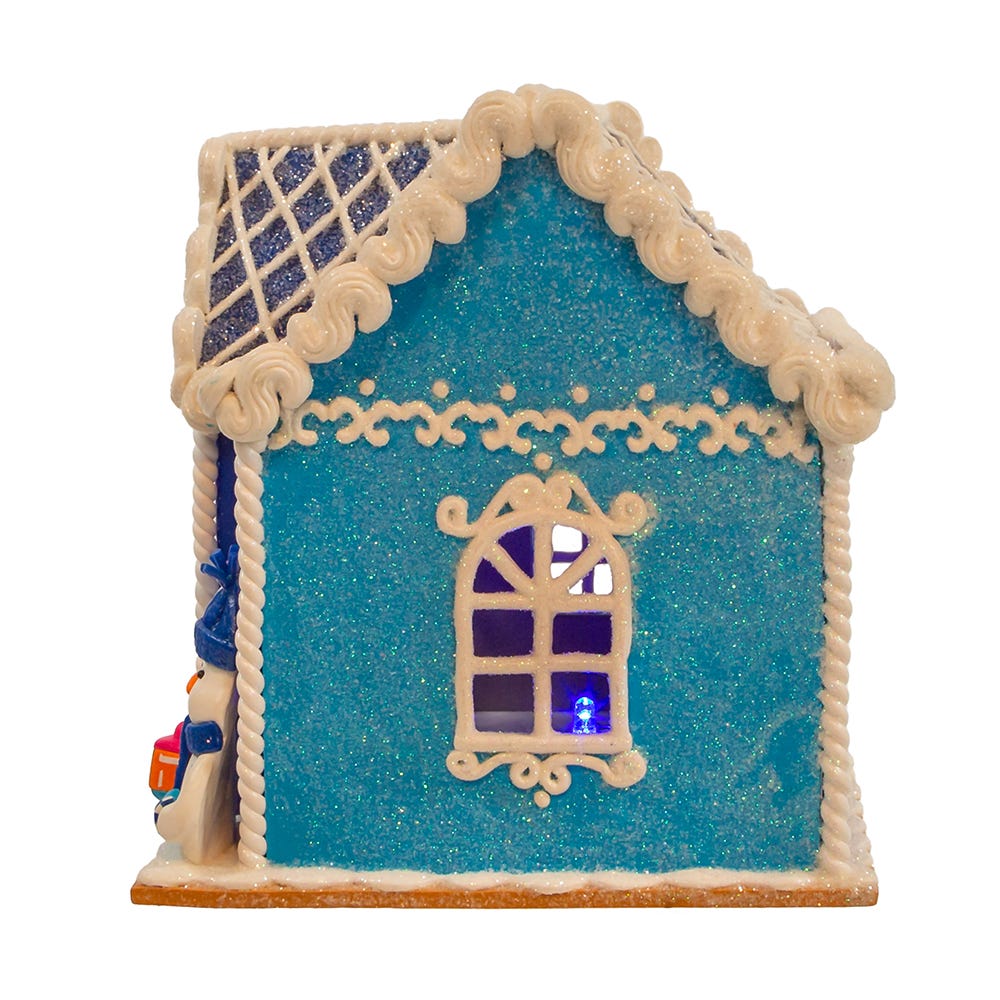 Kurt Adler 7-Inch Battery-Operated Hanukkah LED House Table Piece