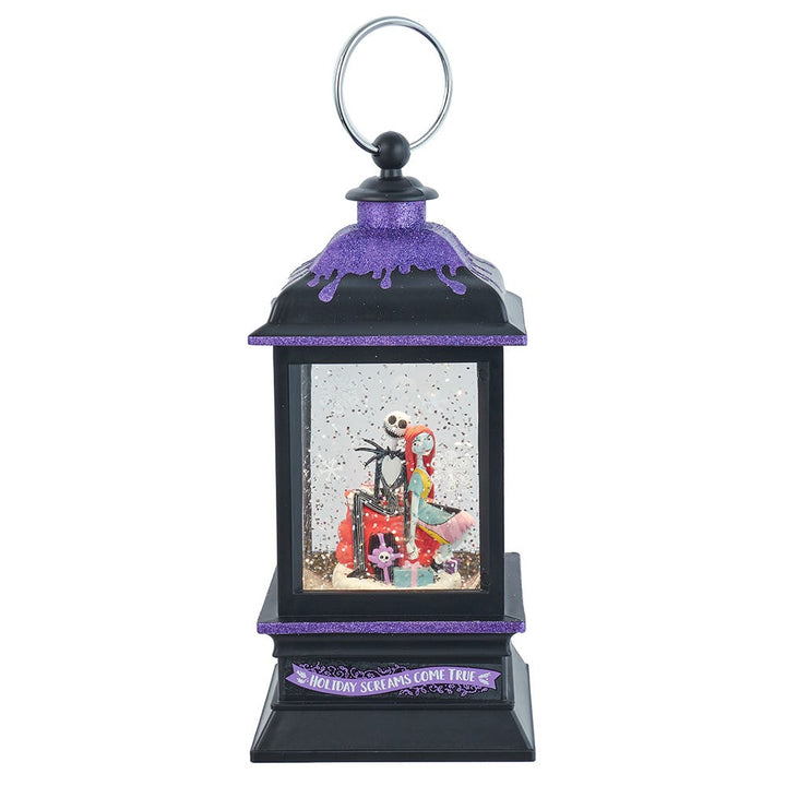 Kurt Adler 9-Inch Battery-Operated Disney© Nightmare Before Christmas Jack and Sally Spinning Musical Light-Up Lantern