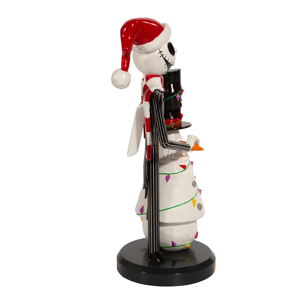 Kurt Adler 11-Inch Disney Nightmare Before Christmas Jack Skellington with Snowman Nutcracker