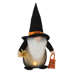 Lighted Gnome in Witch Costume, Cute Halloween Decor