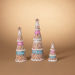 Set of 3 Pastel Gingerbread Trees