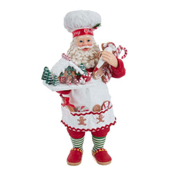 Kurt Adler 10.5-Inch Fabriché Gingerbread Chef Santa