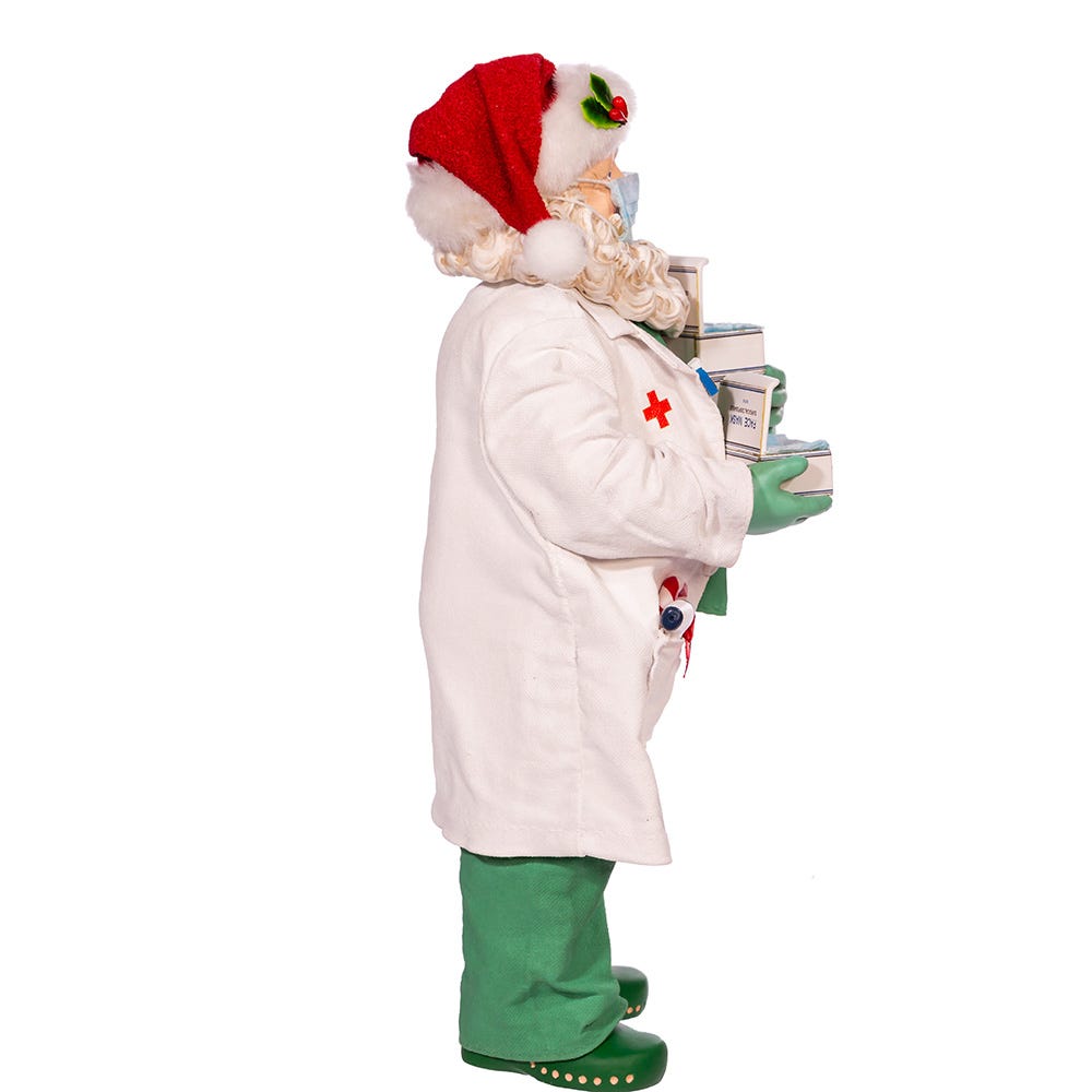 Kurt Adler 10.5-Inch Fabriche Santa Doctor