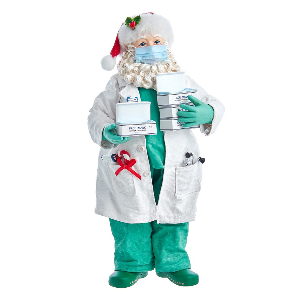 Kurt Adler 10.5-Inch Fabriche Santa Doctor