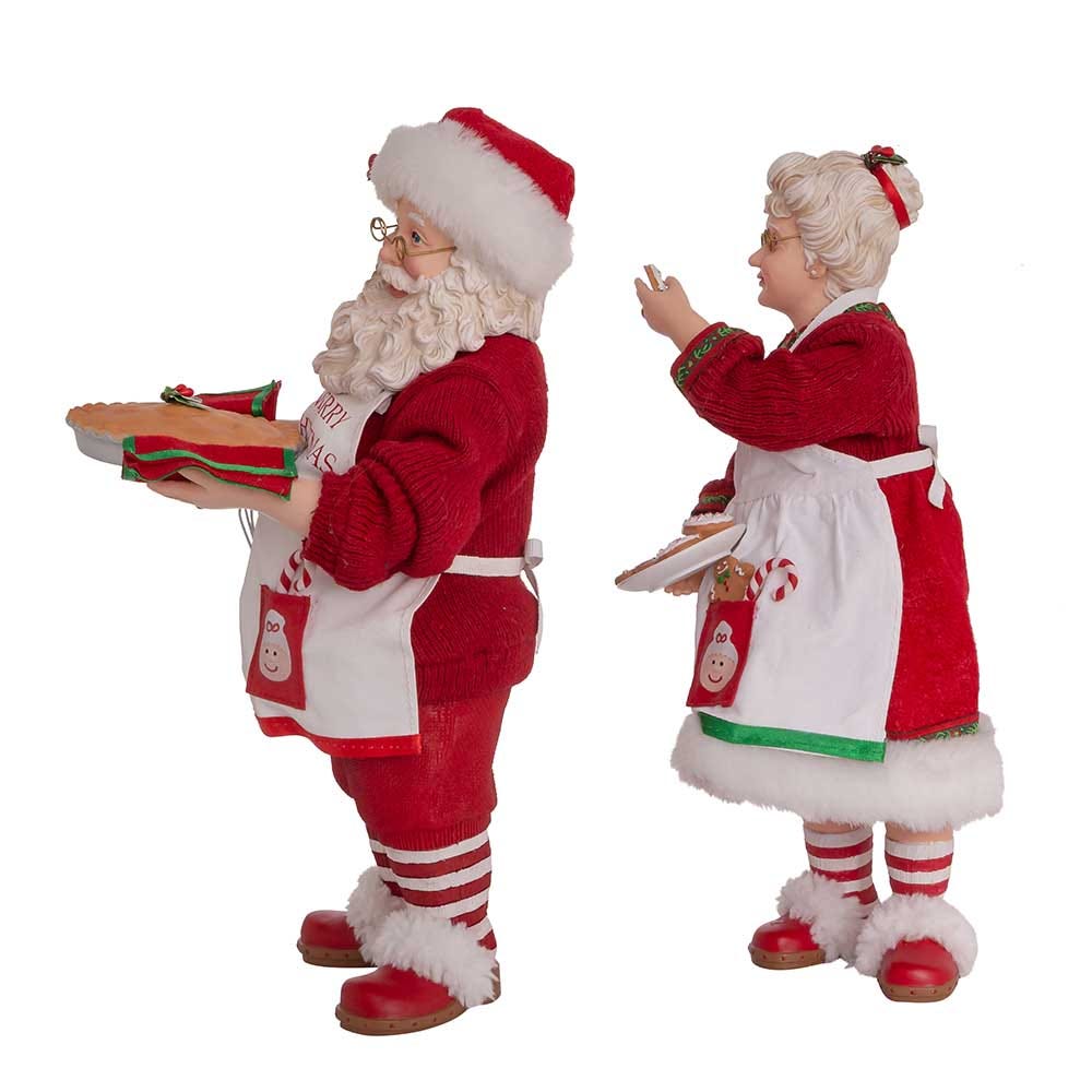 Kurt Adler 10.5-Inch Fabriché Mr. and Mrs. Santa, 2-Piece Set