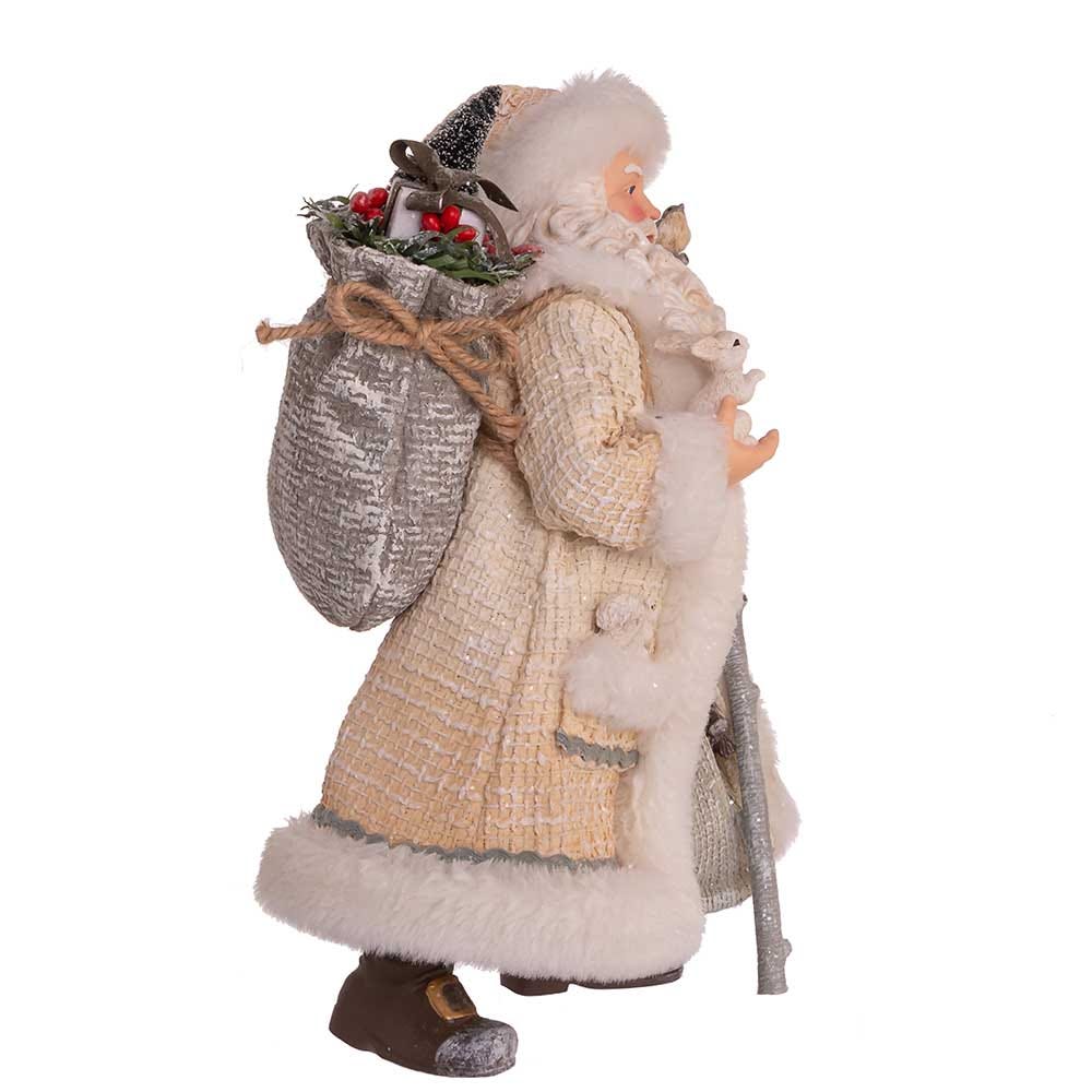 Kurt Adler 10.5-Inch Fabriché Snowy Woods Santa