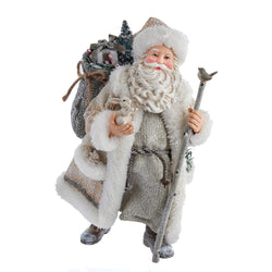 Kurt Adler 10.5-Inch Fabriché Snowy Woods Santa