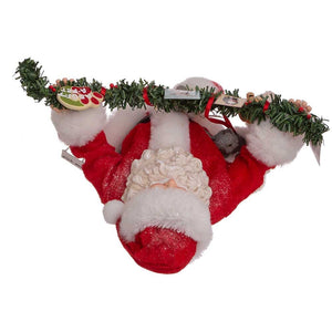 Kurt Adler 10.5-Inch Fabriché Santa With Adopt-A-Pet Garland And