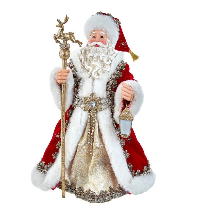 Kurt Adler 10.5-Inch Fabriché Regal Red Santa Table Piece