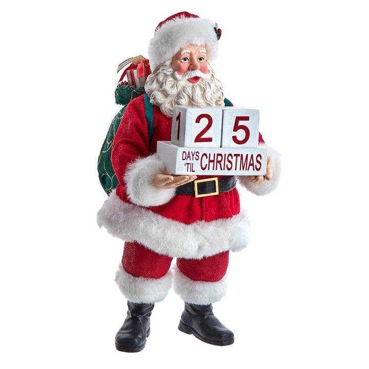 Kurt Adler 10.5-Inch Fabriché Countdown Santa
