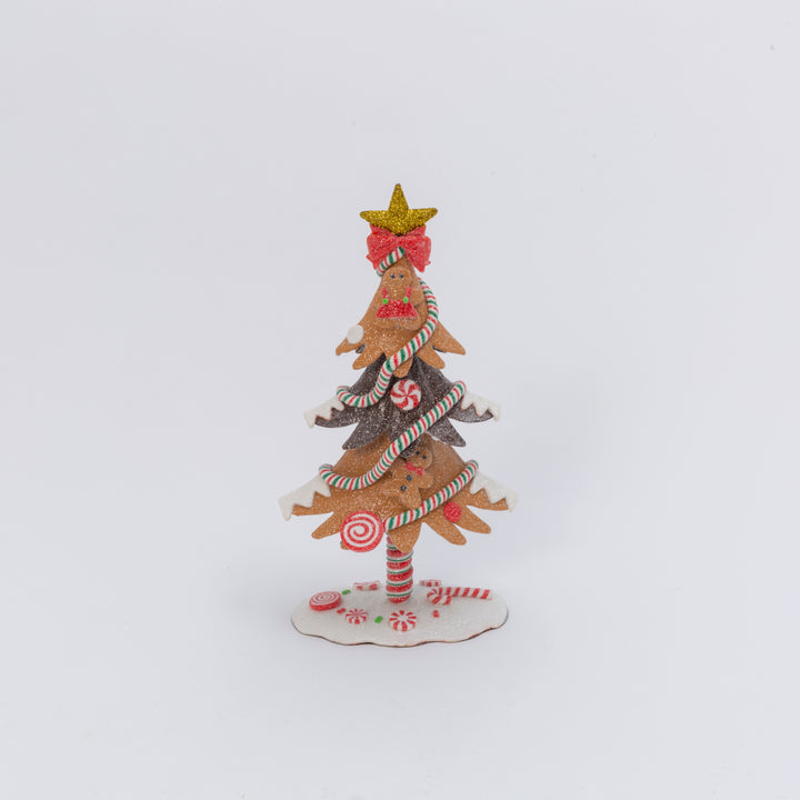 11.5 in H Gingerbread Christmas Tree Tabletop Figurine