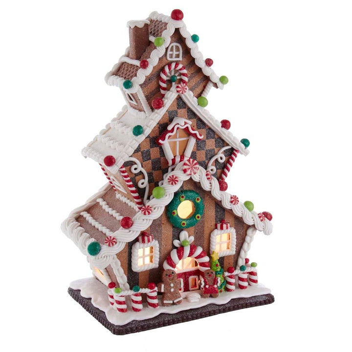 Kurt Adler 13-Inch Gingerbread Cookie 3-Layered LED House