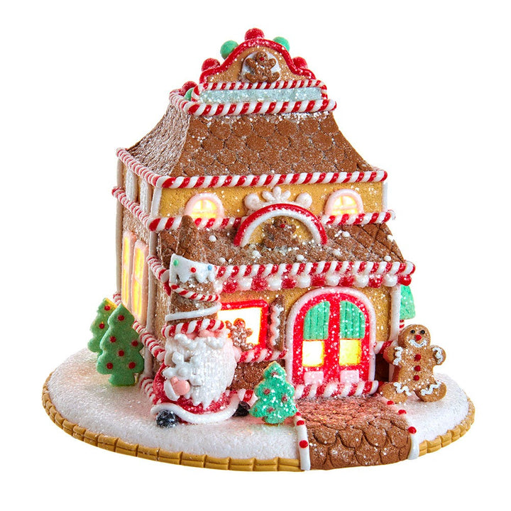 Kurt Adler 7.5-Inch Lighted Gingerbread Shop