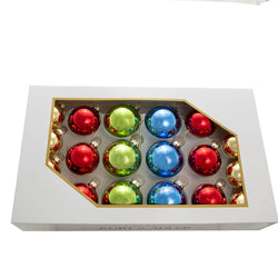 Kurt Adler 60-80MM Shiny Multi-Color Glass Ball Ornaments, 20-Piece Set