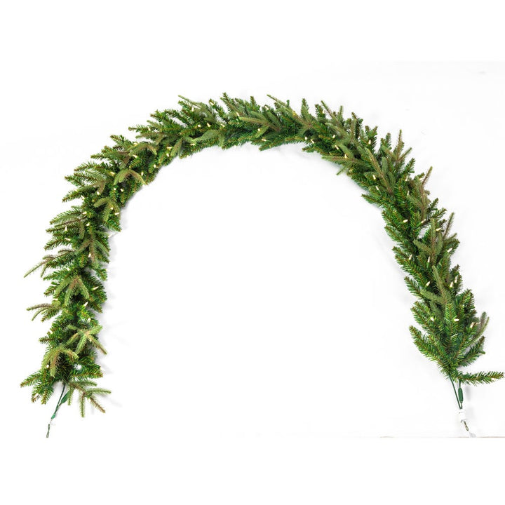 Kurt Adler 9-Foot Pre-Lit Warm White LED Grand Fir Garland