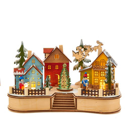 Kurt Adler 7.08-Inch Battery-Operated Village Musical LED House with Motion